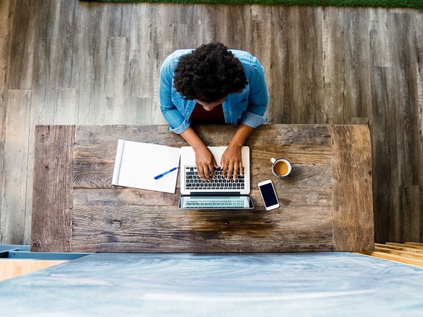 Person on computer Person on computer