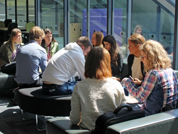 students chatting students chatting